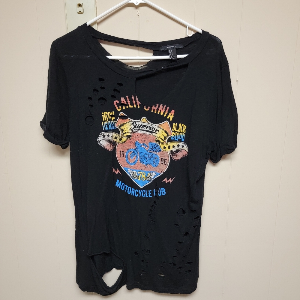 Ripped distressed tshirt